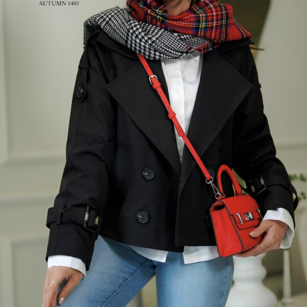 مشکی کوتاه trench coat